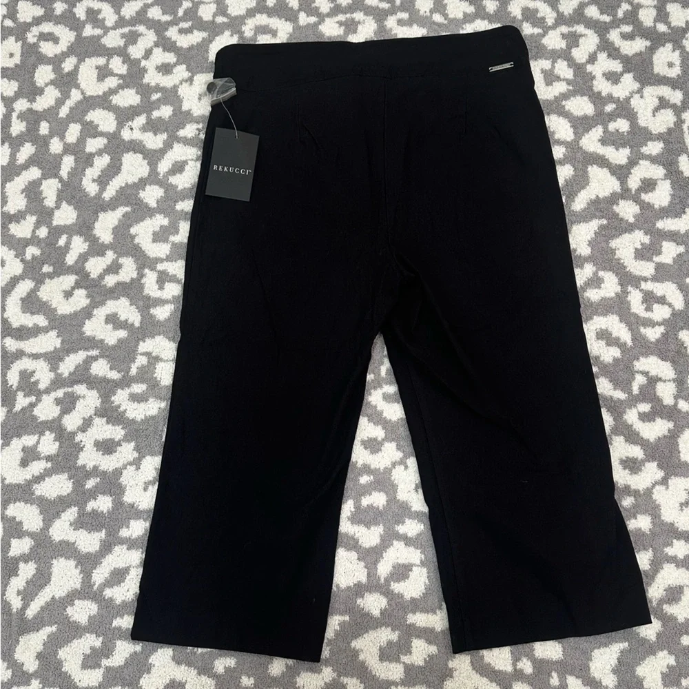 Rekucci - Pull-up Black Capris Dress Pants - Picture 6 of 6